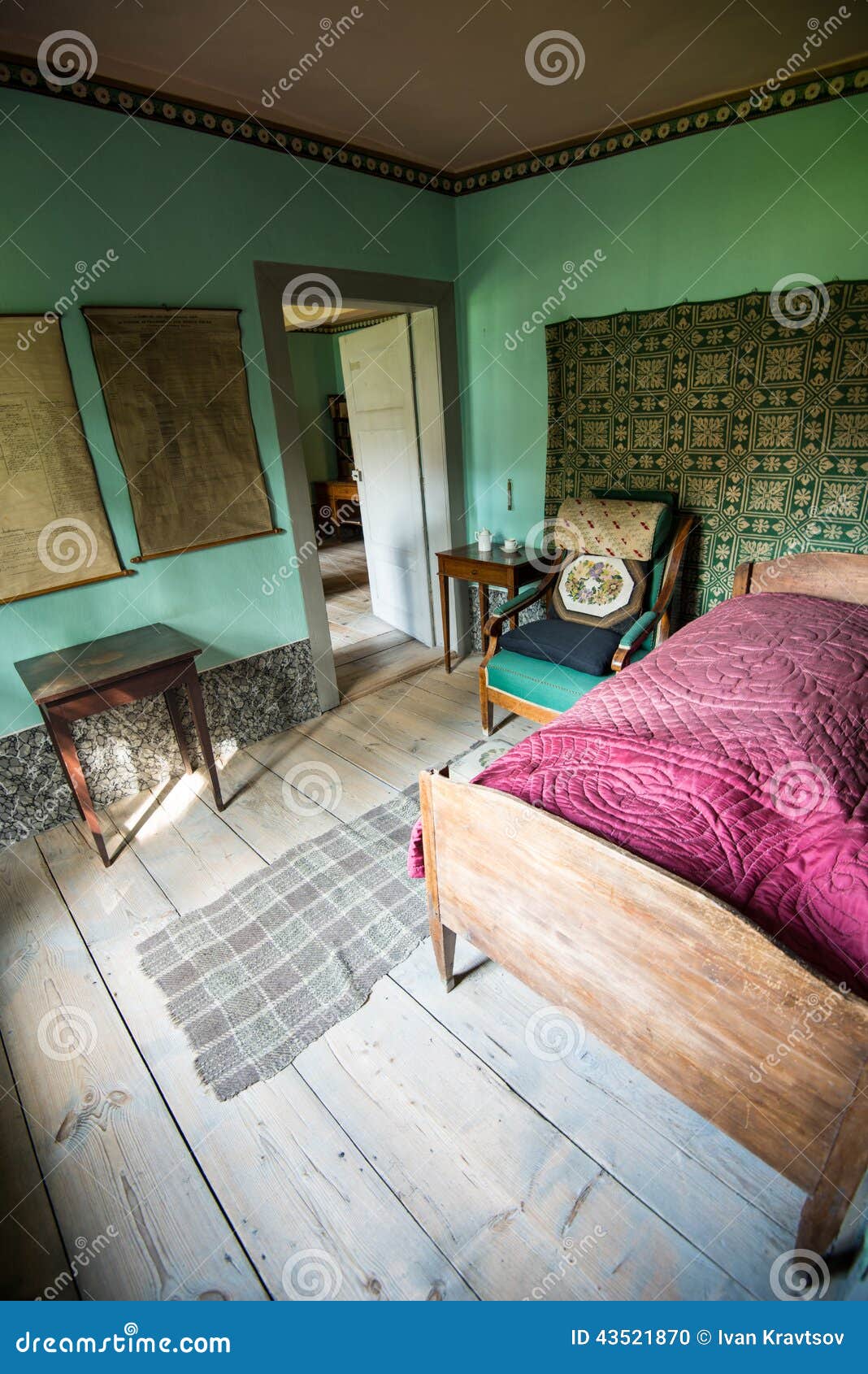 Das Schlafzimmer Am Goethe-Haus In Weimar, Deutschland ...