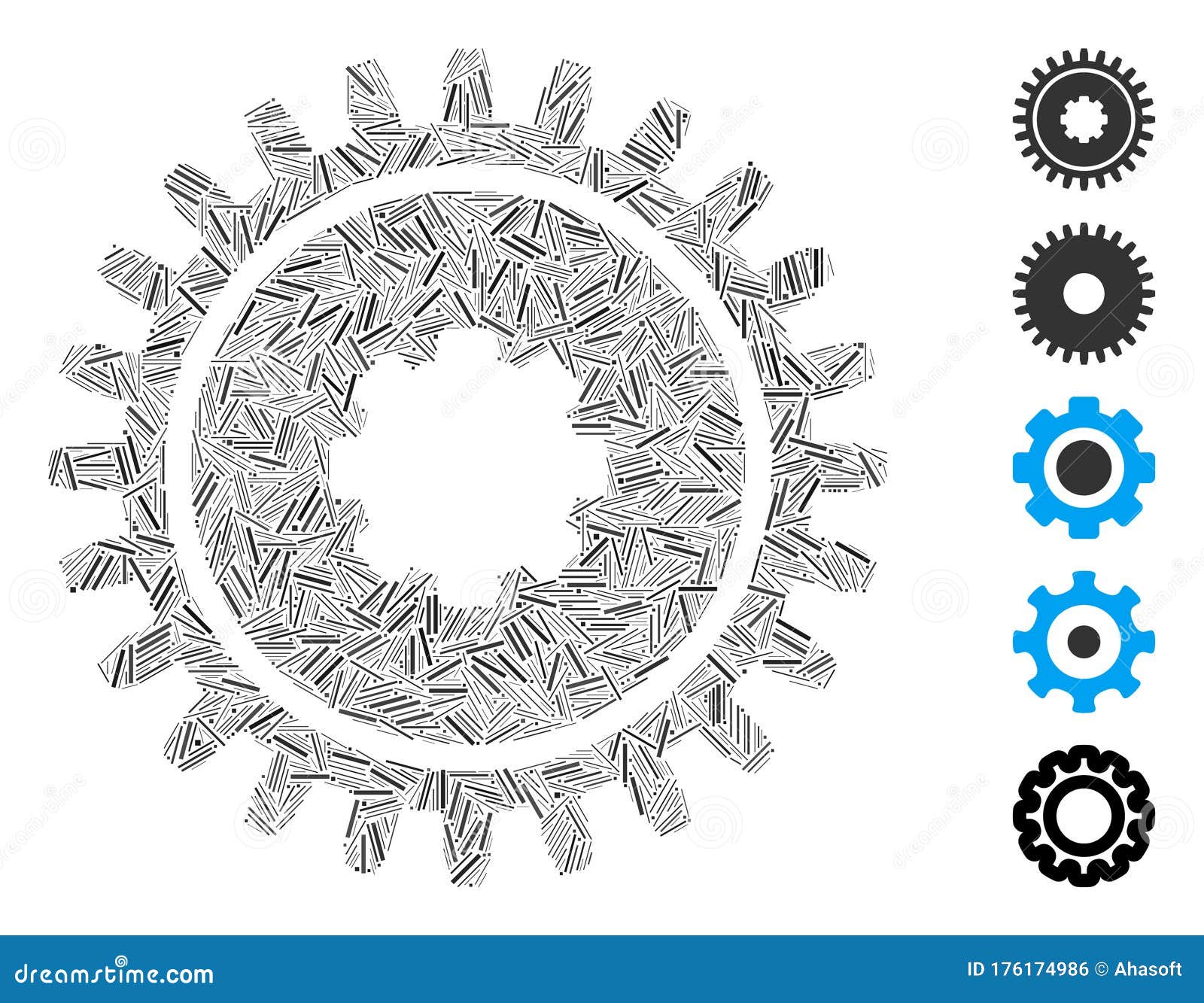 dash collage cogwheel icon