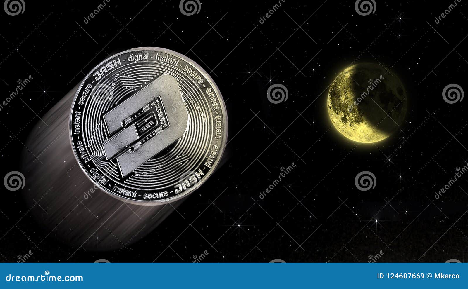 Dash Crypto Price Rise To The Moon, Conceptual Trading Of ...