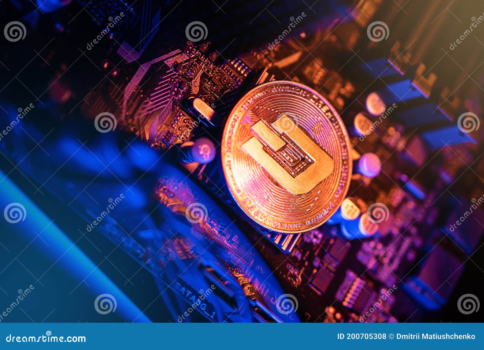 Dash Cryptocurrency Coin on a PC Computer Motherboard, Crypto Currency  Mining Concept Editorial Stock Photo - Image of node, crypto: 200705308