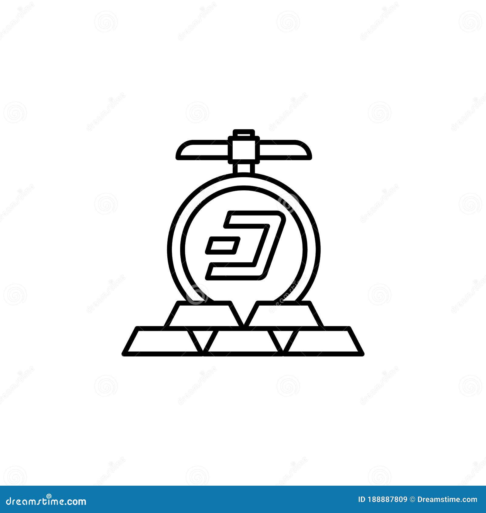Dash, Mining Icon. Element of Crypto Currency Icon Stock Illustration -  Illustration of currency, crypto: 188887809