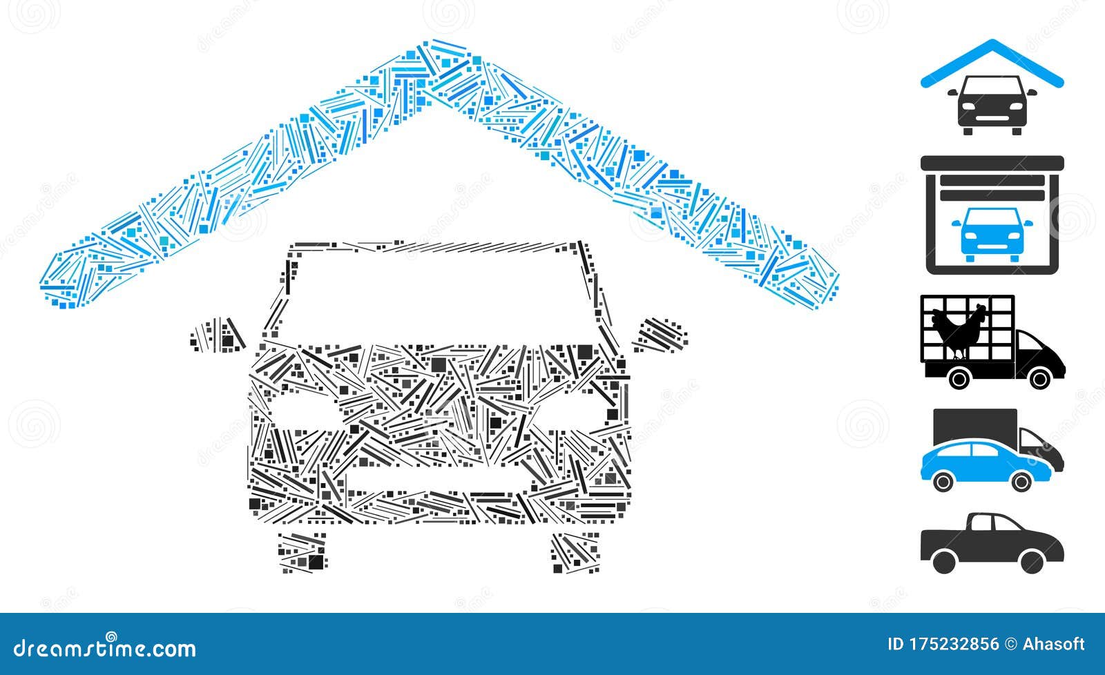 dash mosaic car roof icon