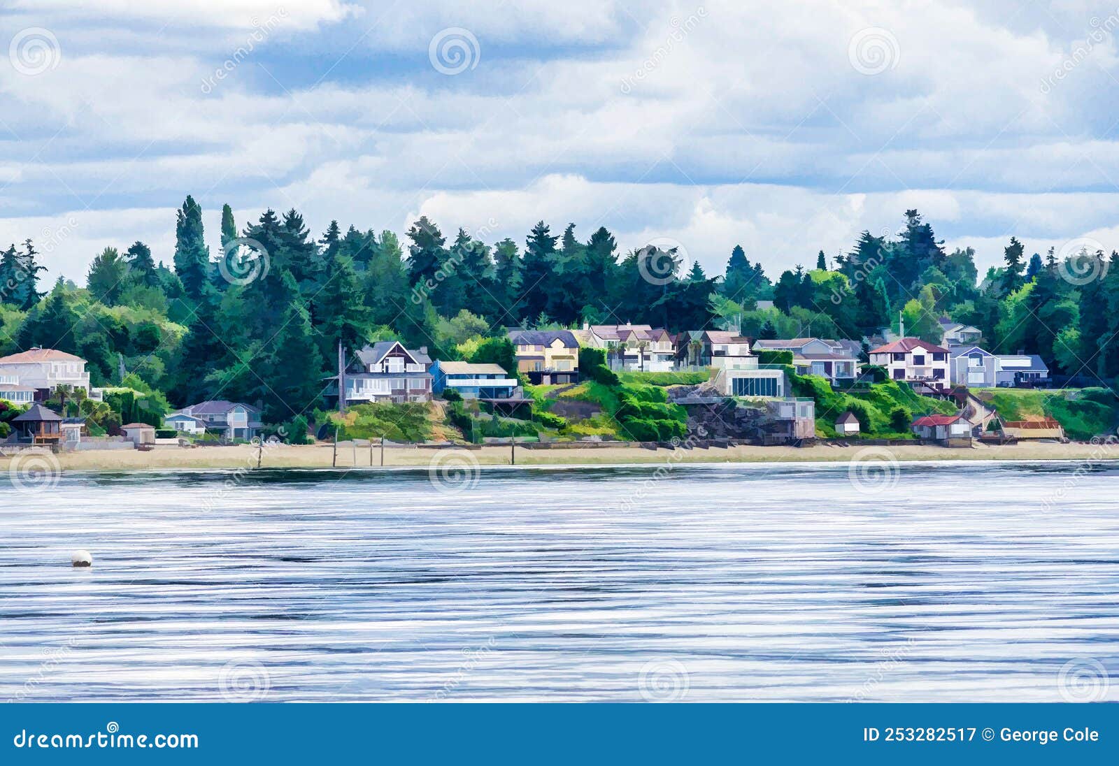 Dash Point View Homes_Illustration 2 Stock Illustration Illustration