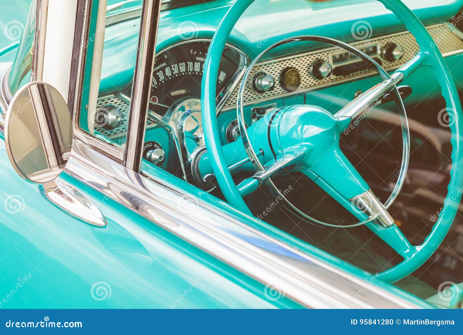 dashboard of a classic car