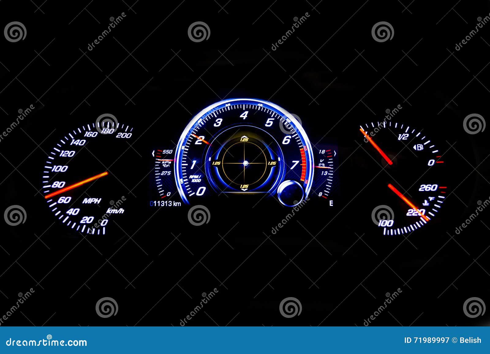 dashboard and digital display - mileage, fuel consumption, speed