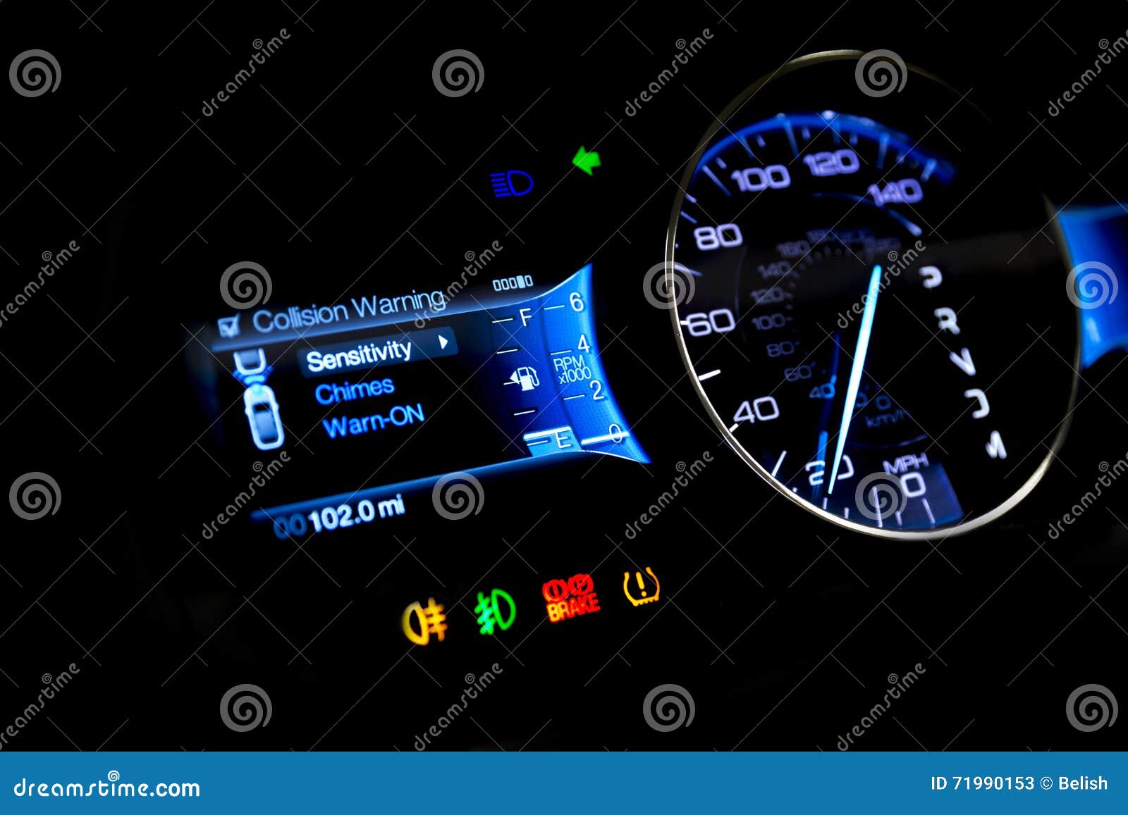 dashboard and digital display - mileage, fuel consumption, speed