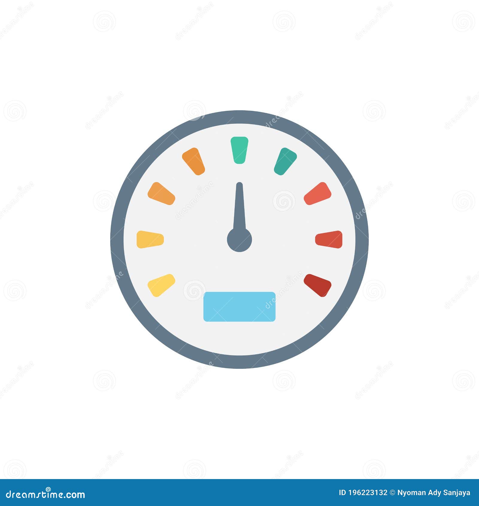 Dashboard Gauge Vector Icon Symbol Isolated on White Background Stock