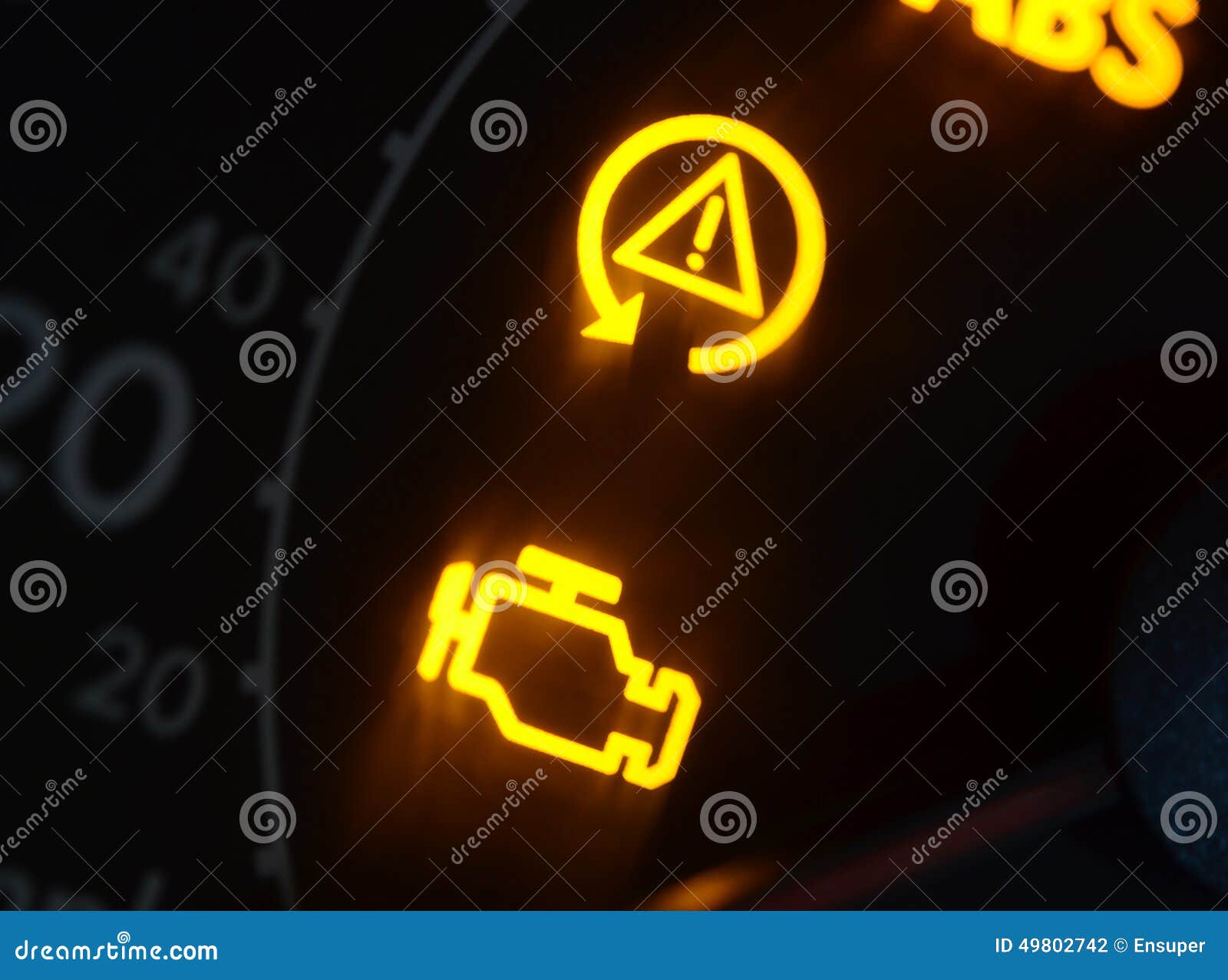 Dashboard icons stock photo. Image of notice, motor, warning 49802742