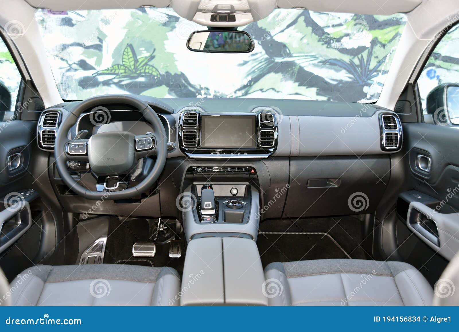 Dashboard of a Modern SUV. Interior of a Modern SUV. Stock Photo