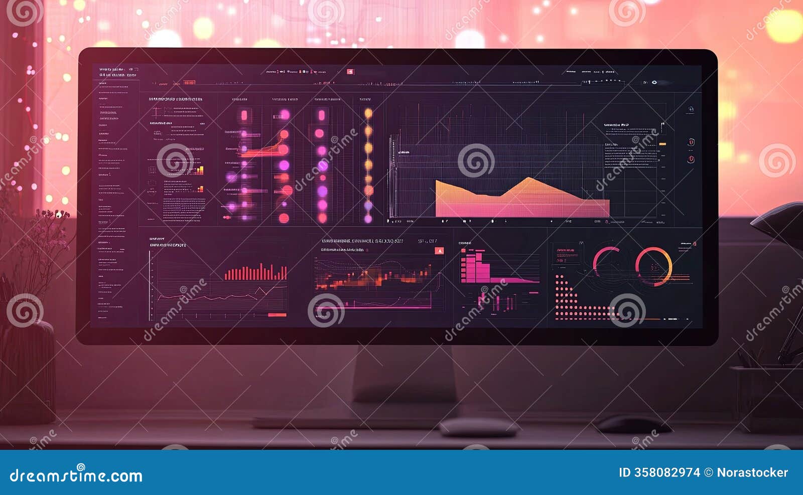 a dashboard-style infographic with numerical data and real-time