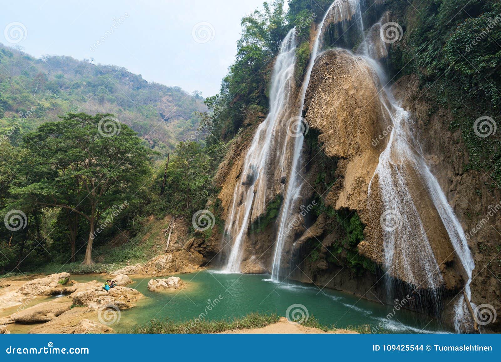 dat taw gyaint waterfall in myanmar