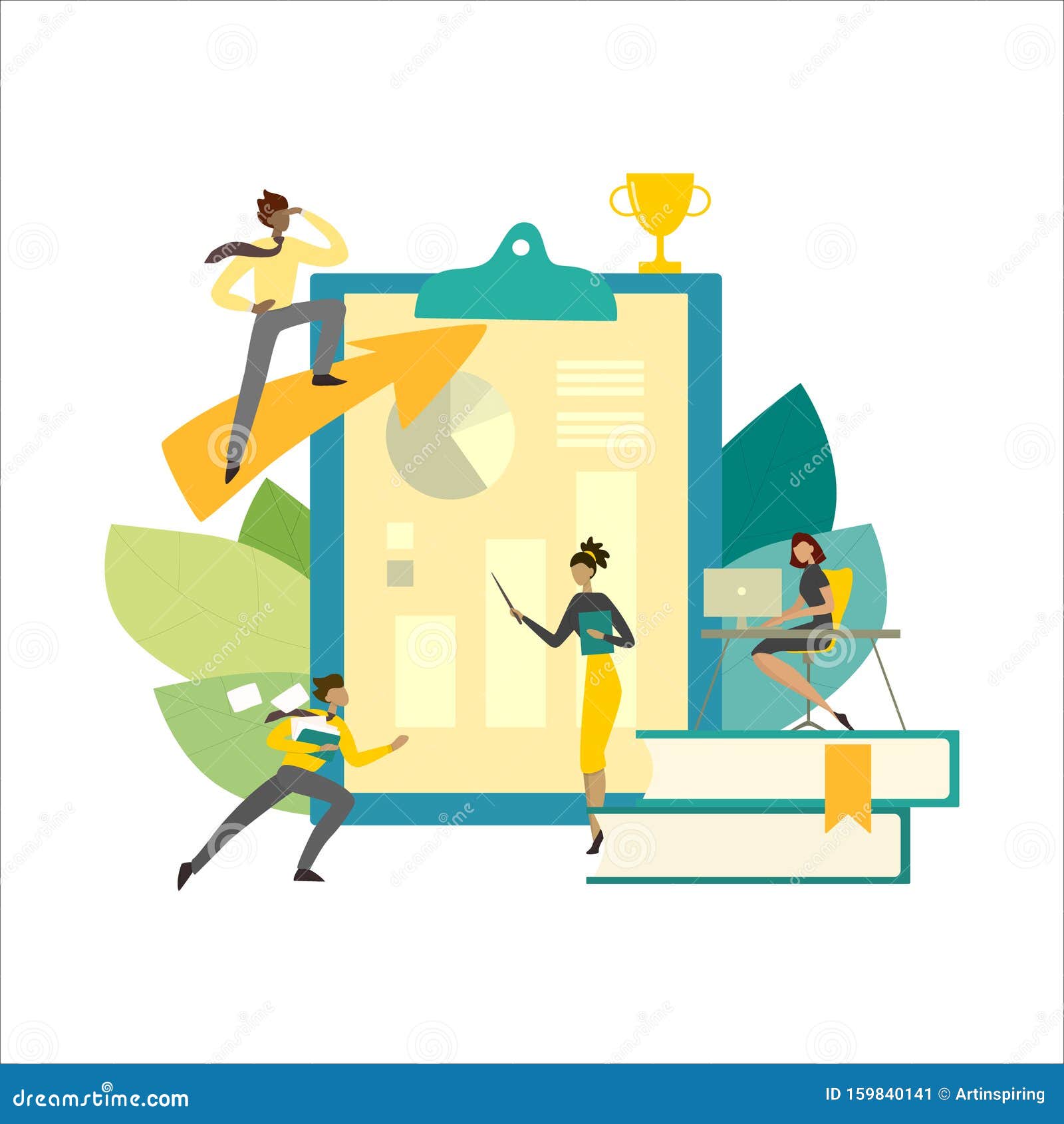 Data Analysis Concept Idea Of Business Strategy Stock Vector