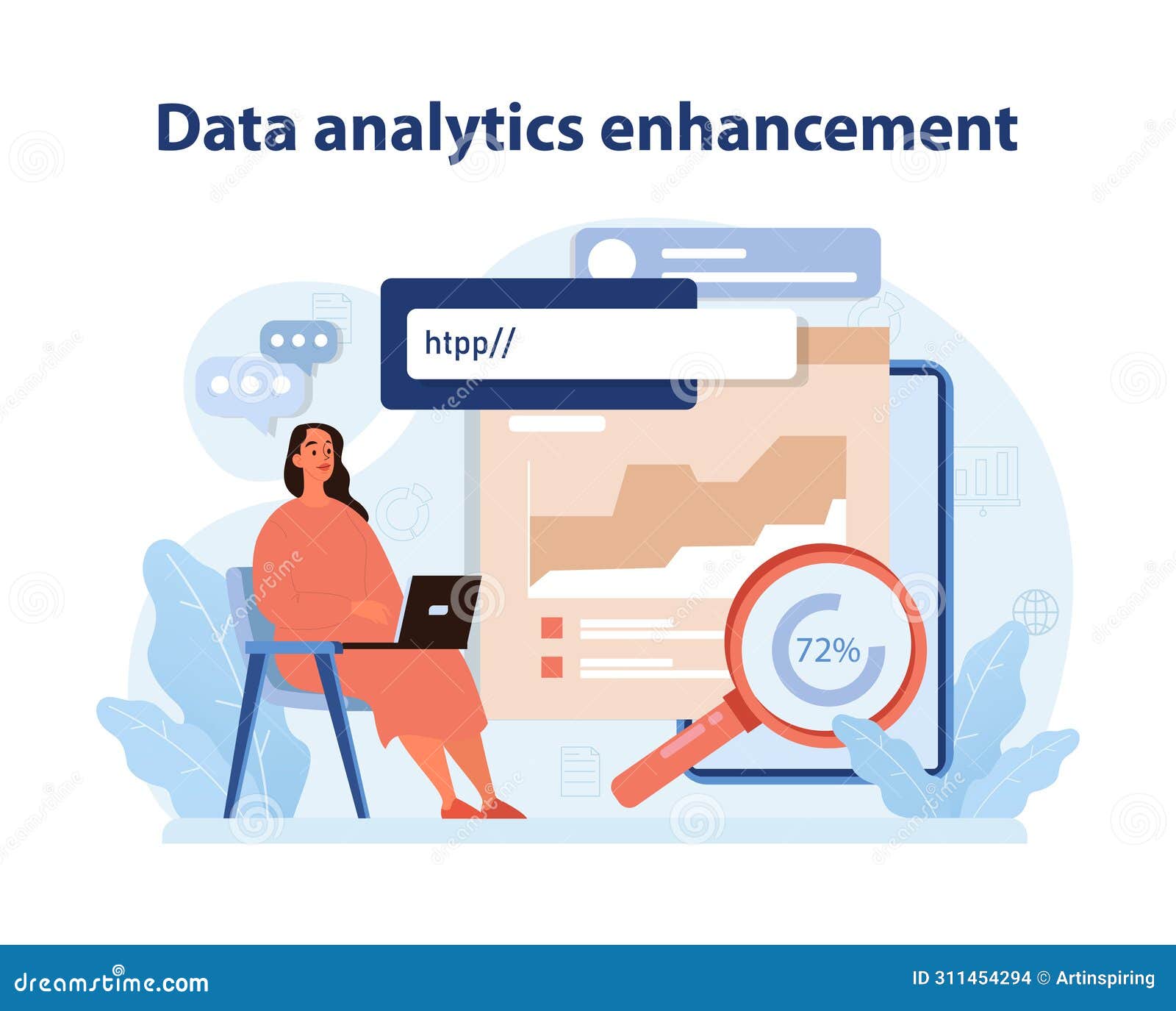 data analytics enhancement. professional analyzing data trends.