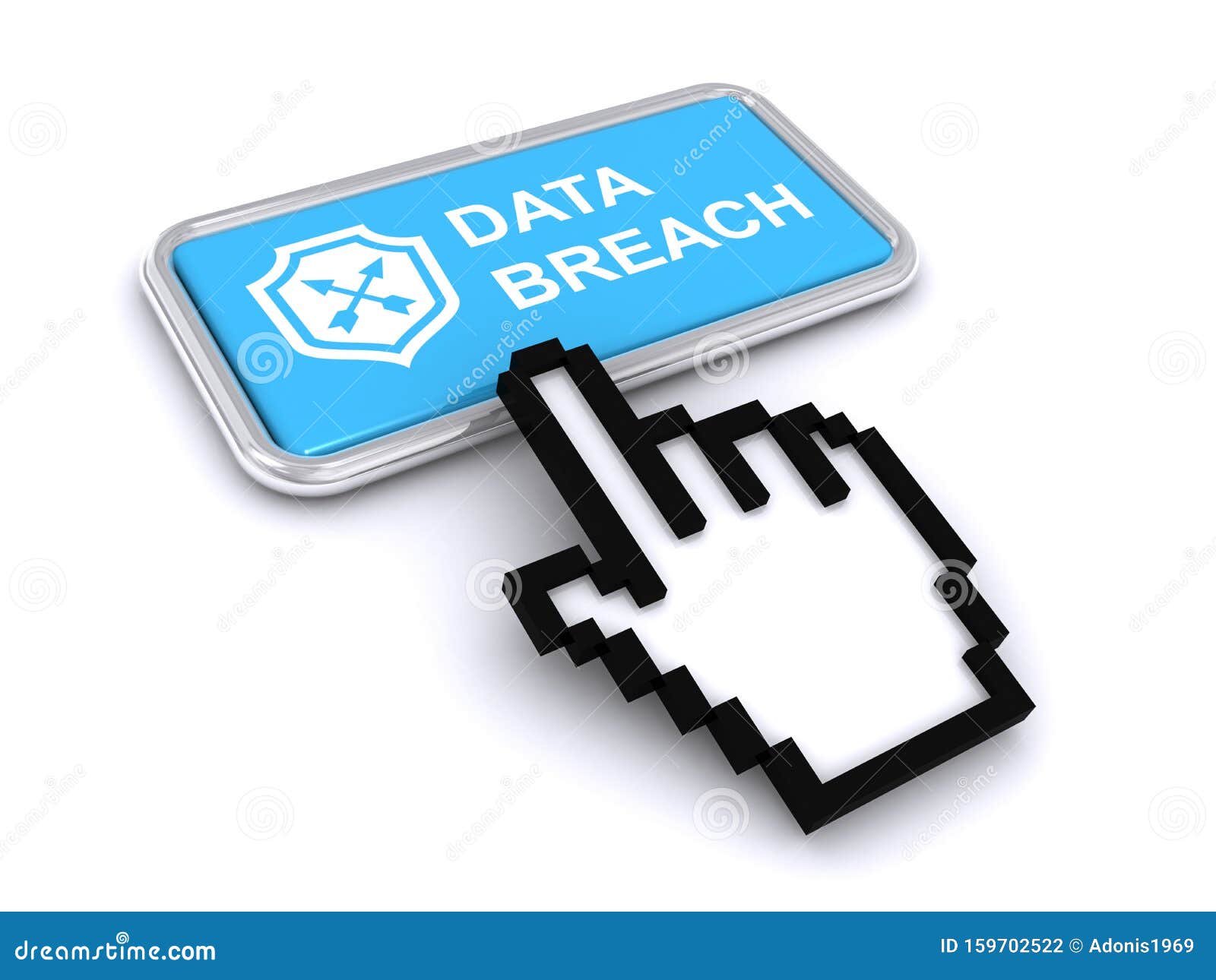 Data breach button stock illustration. Illustration of breach 159702522
