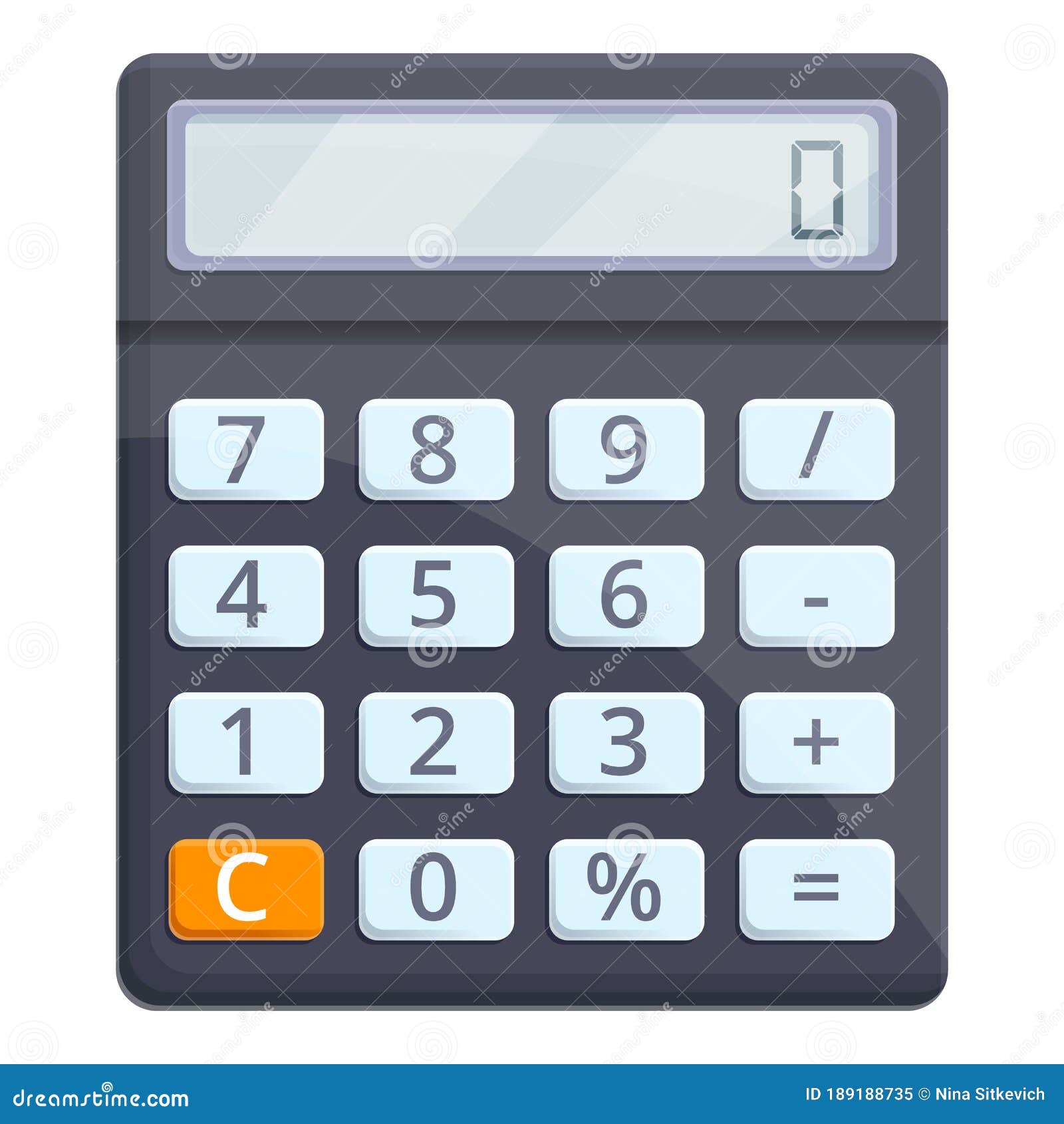 Data Calculator Icon, Cartoon Style Stock Vector - Illustration of  equipment, keyboard: 189188735