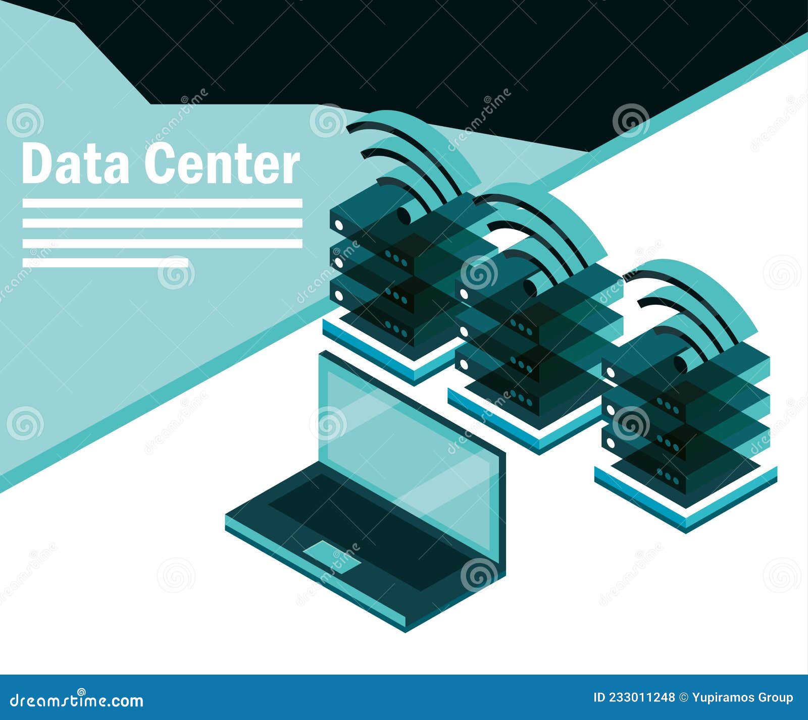 Data center connection stock vector. Illustration of datacenter - 233011248