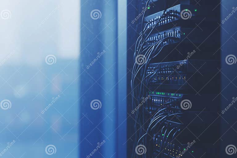 Data Center Racks with Multiple Server Units and Cabling Systems