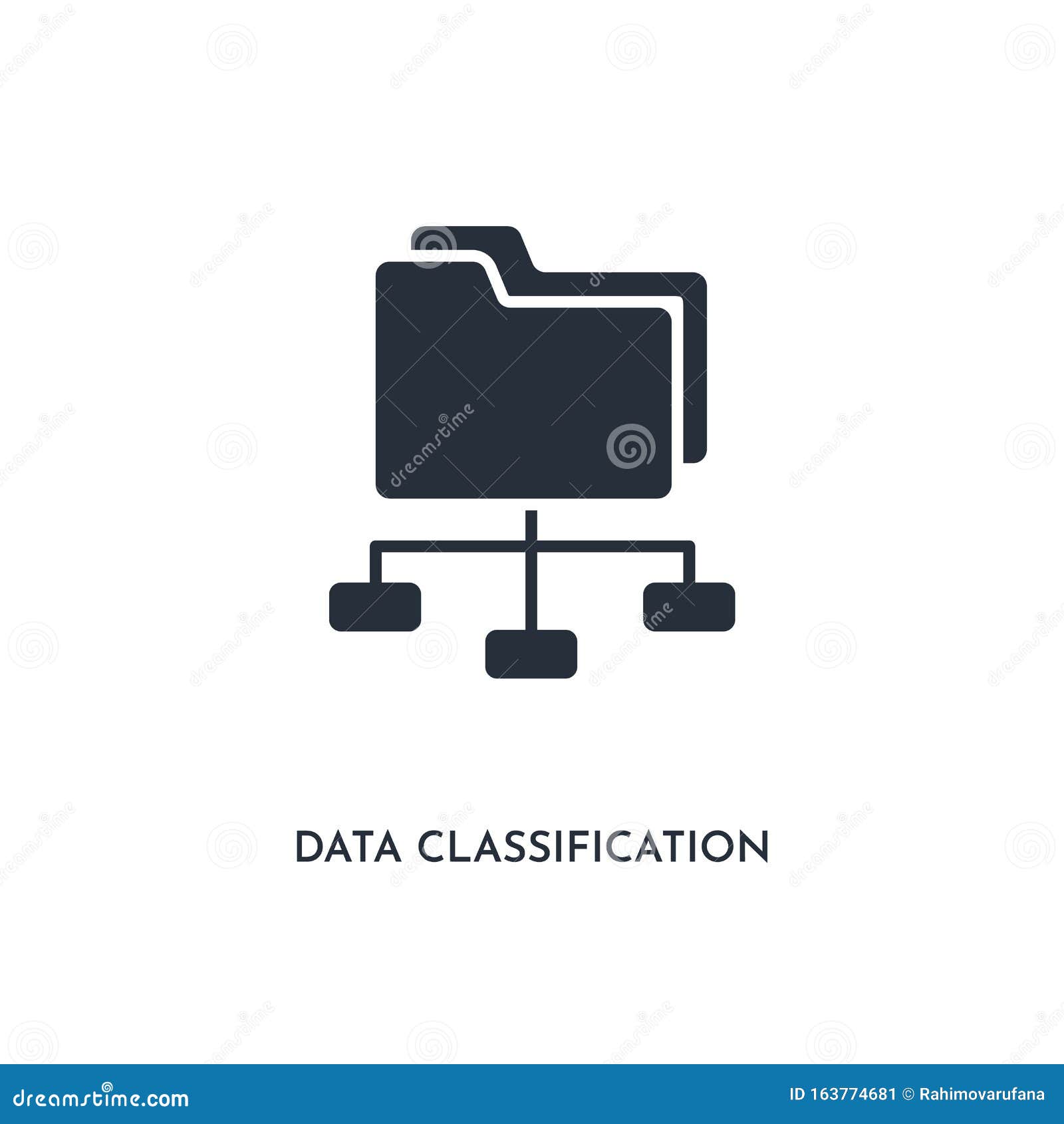 Data Classification Solid Illustration 137473254