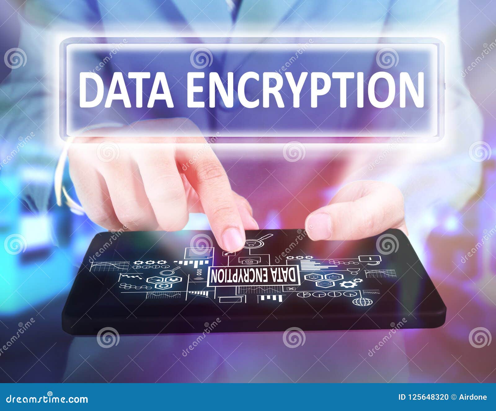 data encryption in business concept