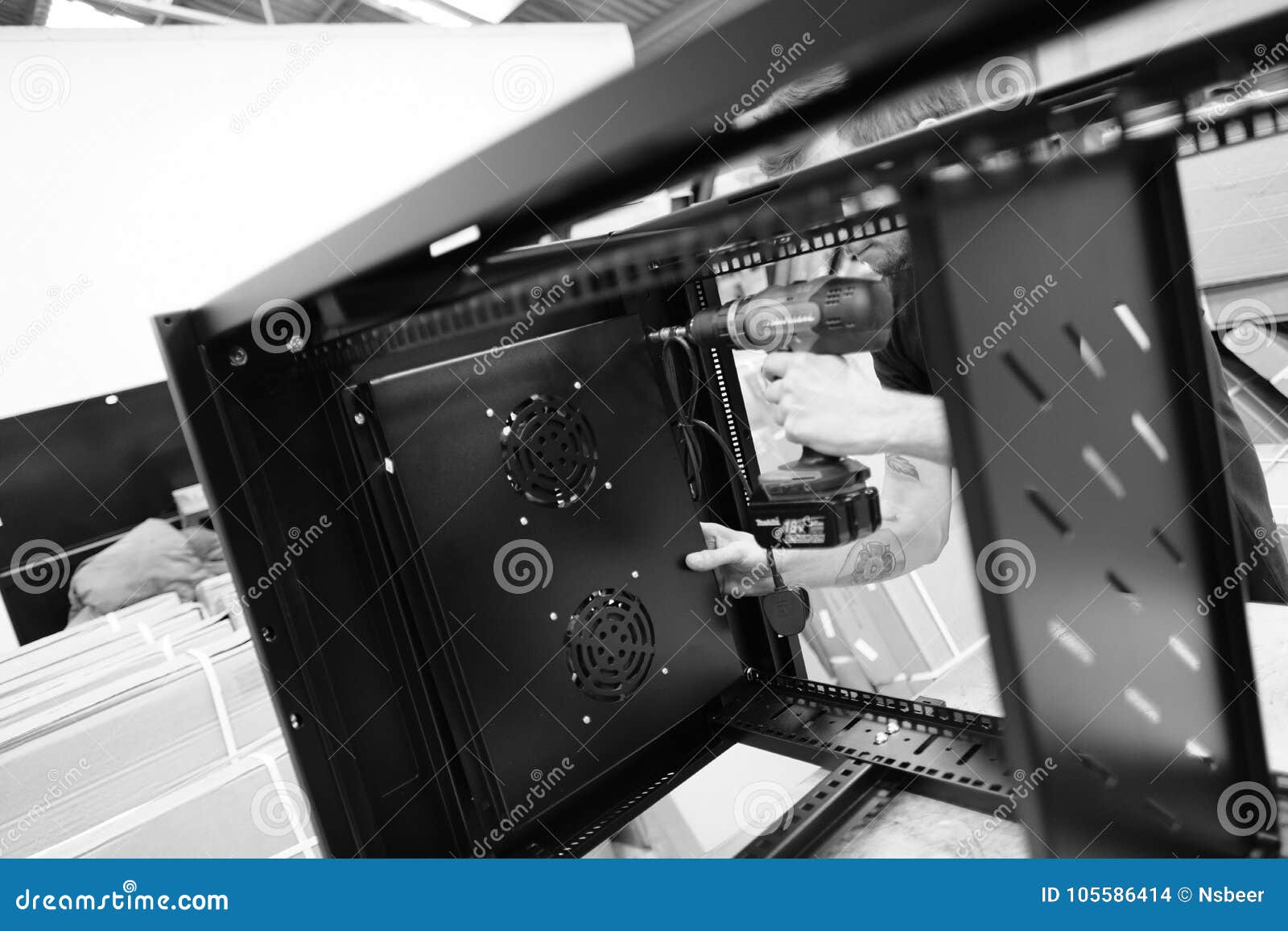 Data Communications Cabinet Manufacturing Within A Production