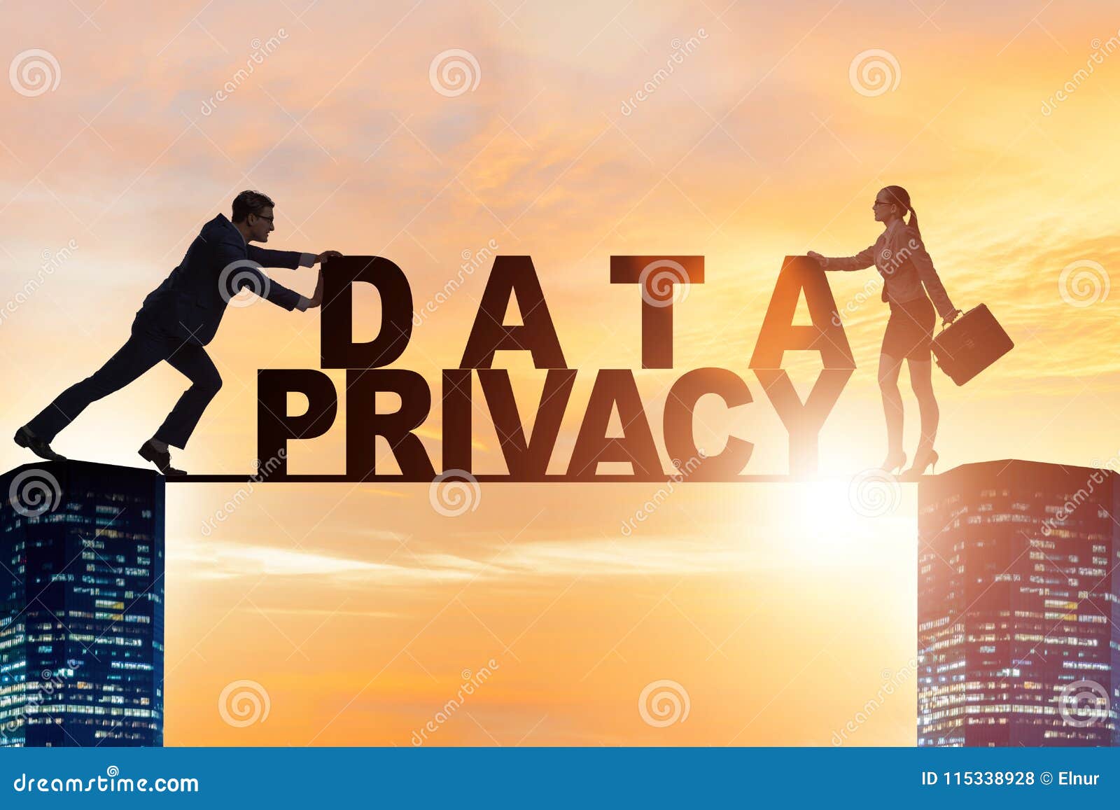 The Data Privacy Concept in Modern it Technology Stock Photo Image of