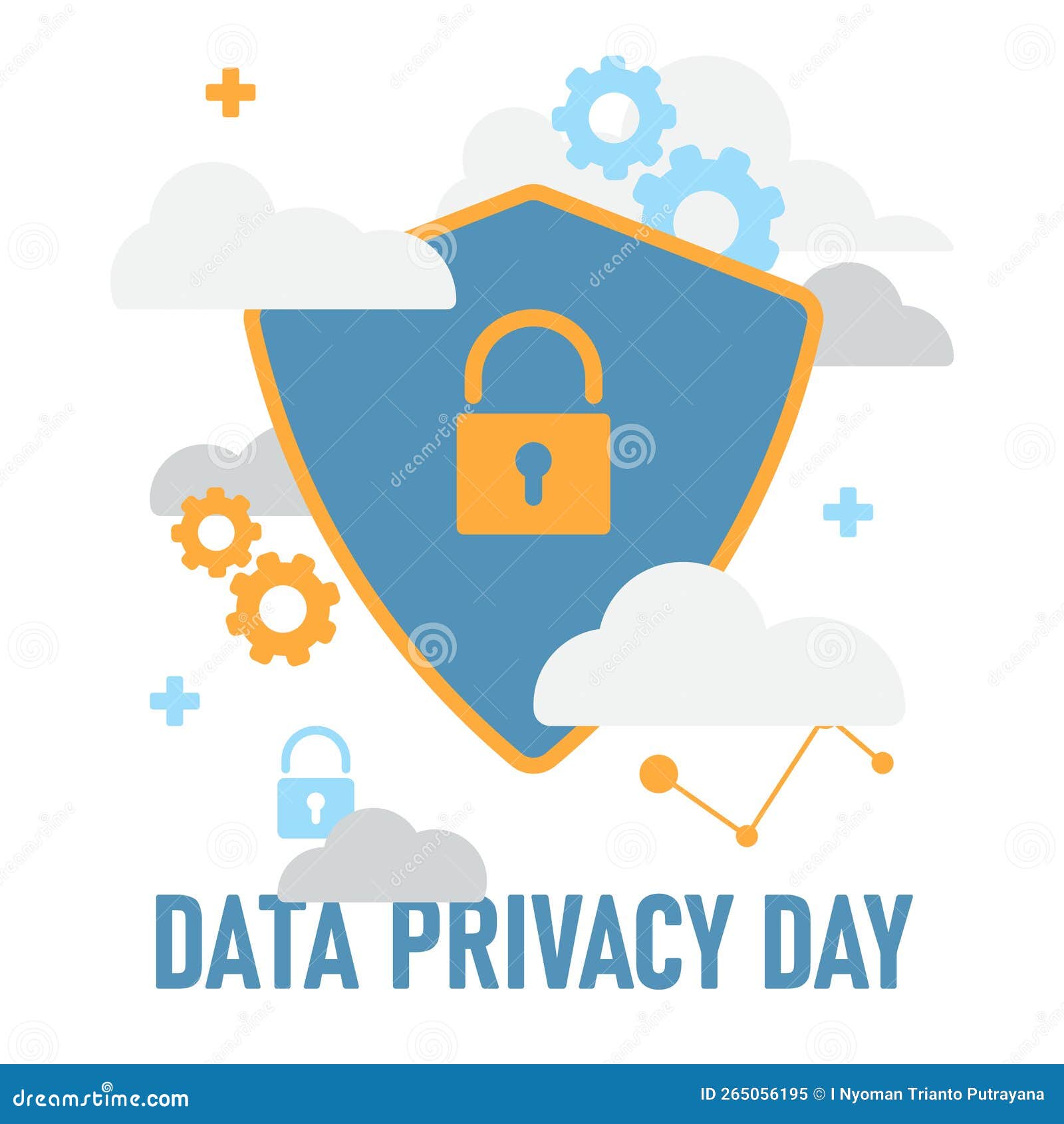 Data Privacy Day Background Stock Vector Illustration of cyber