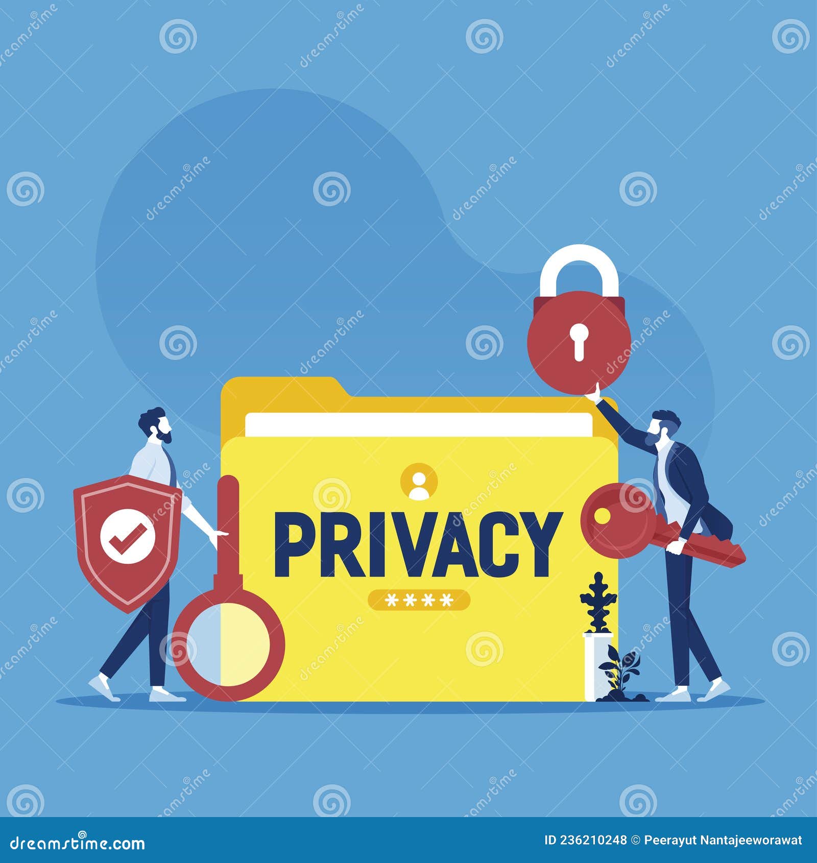 data privacy  concept-idea of safety and protection while using internet for communication