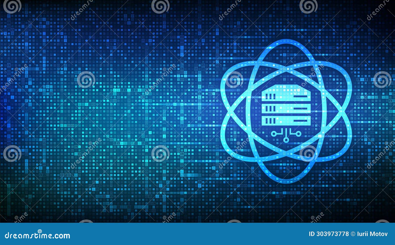 Data Science Icon Made with Binary Code. Deep Learning. Artificial ...