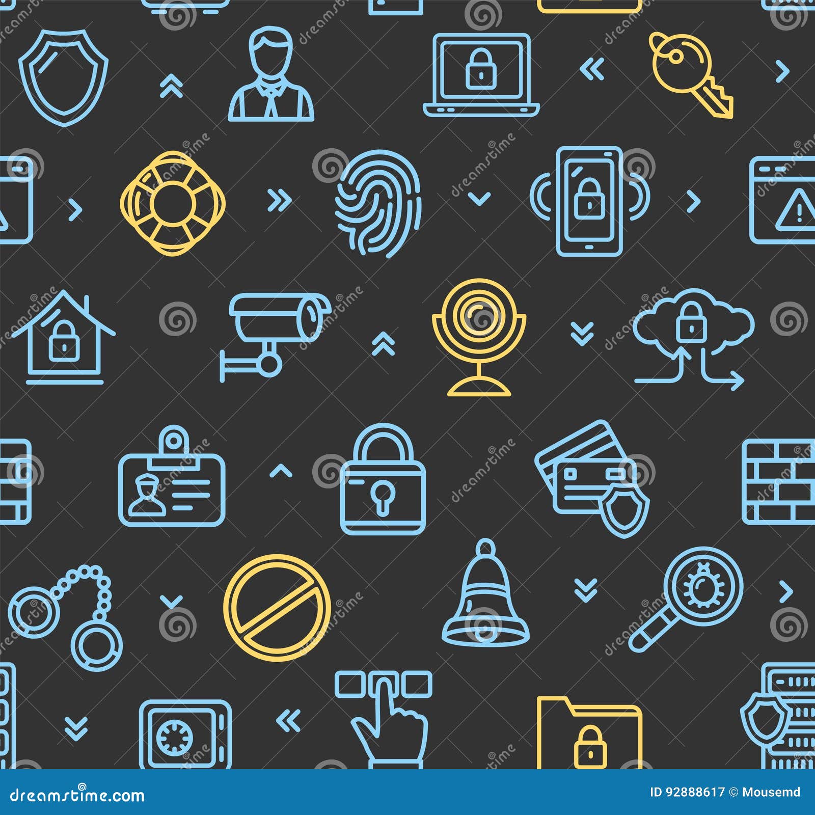 Data Security and Safe Pattern Background. Vector Stock Vector ...