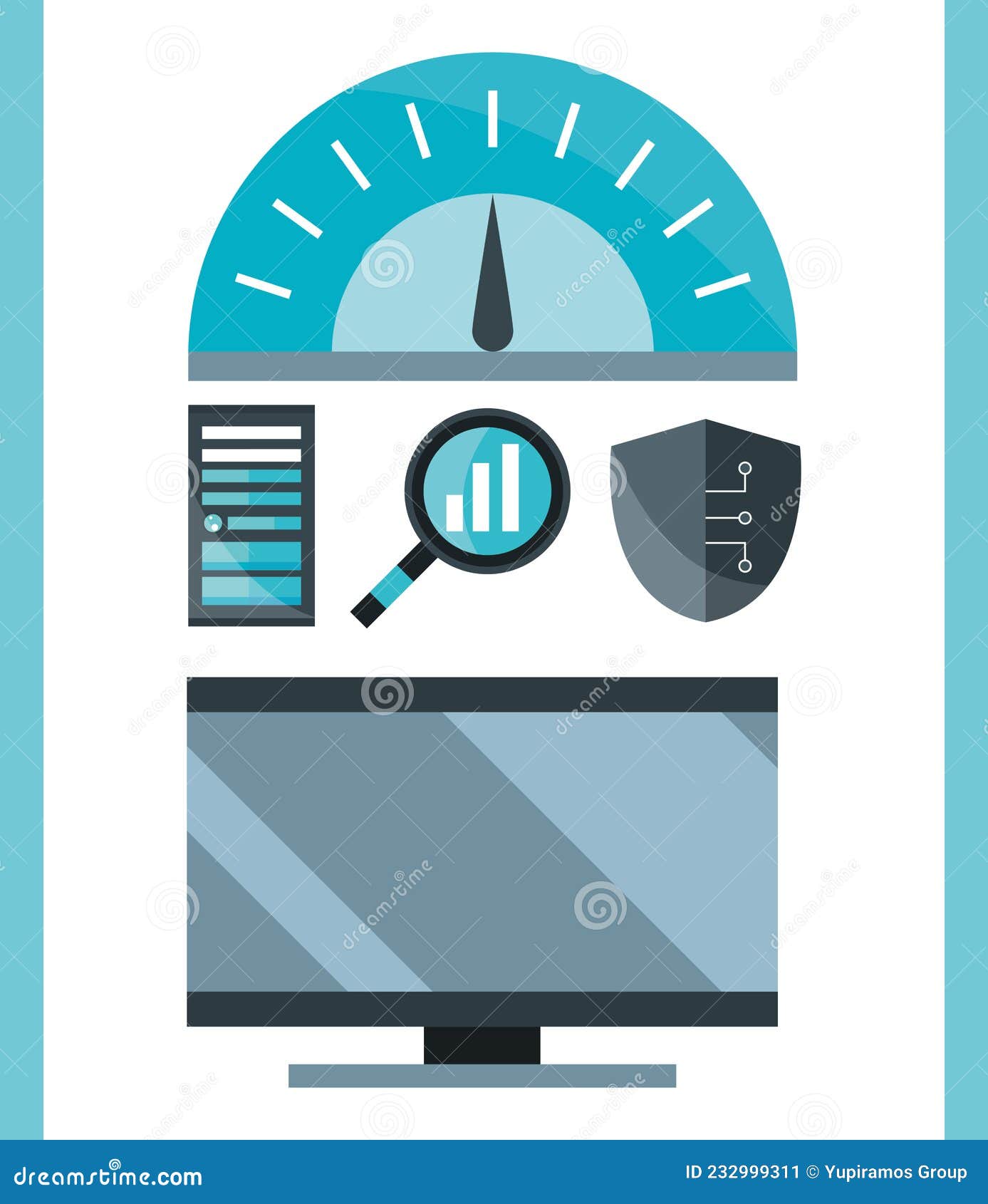 Data server analysis stock vector. Illustration of icon - 232999311