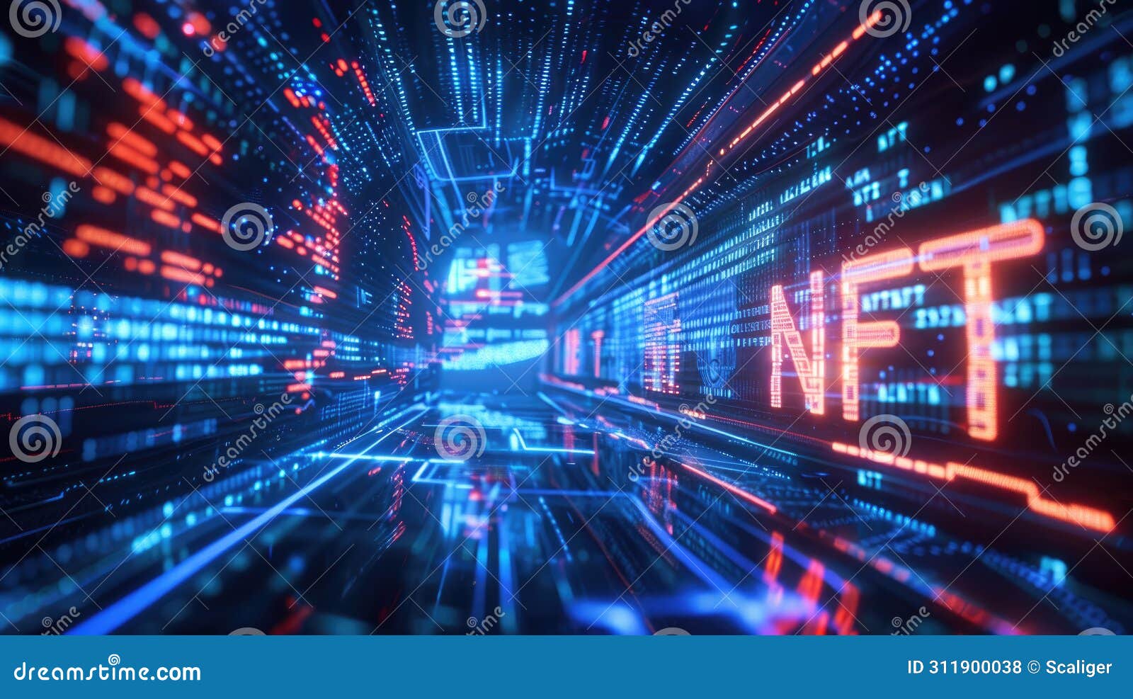 Data Space with Sign NFT, Modern Token on Abstract Digital Light  Background. Theme of Blockchain, Cryptocurrency, Crypto Art, Stock  Illustration - Illustration of token, investment: 311900038