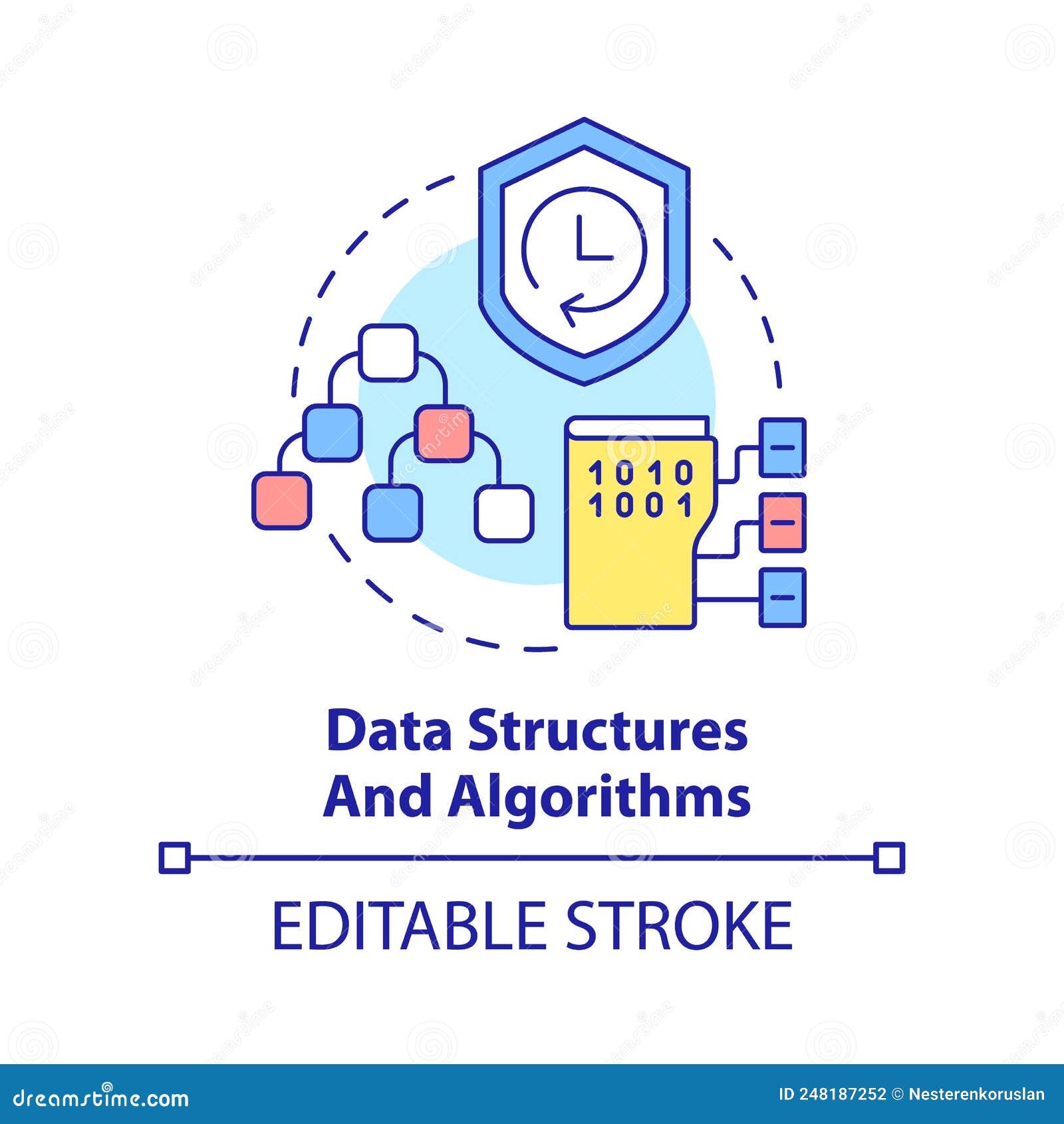 Data Structures and Algorithms Concept Icon Stock Vector - Illustration ...