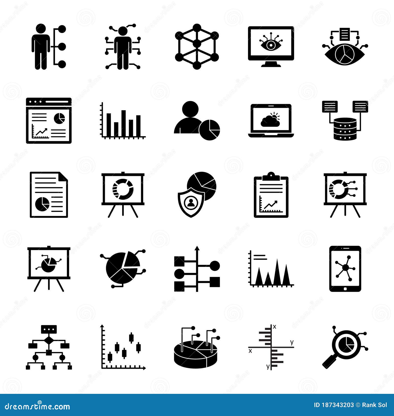 data visualization style  icon which can easily modify or edit