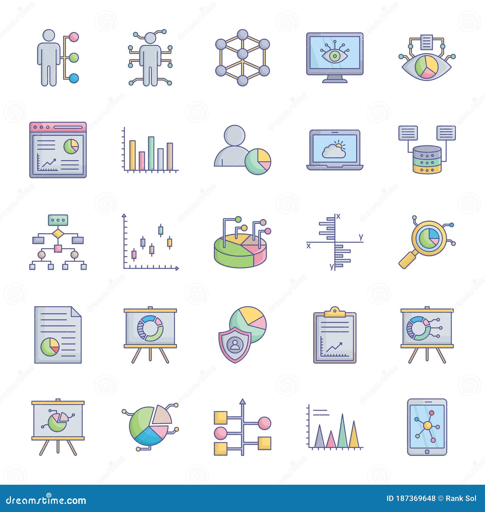 data visualization style  icon which can easily modify or edit