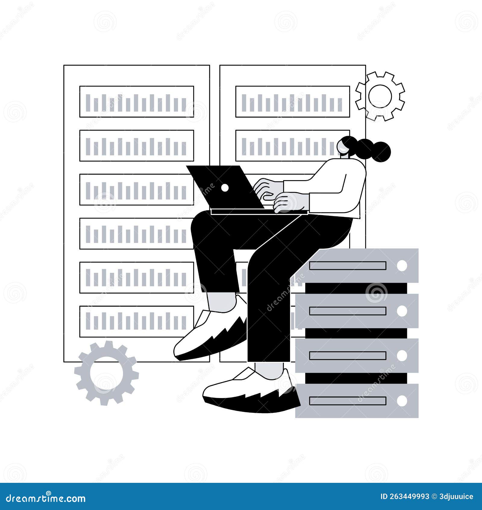 Database Abstract Concept Vector Illustration. Stock Vector ...