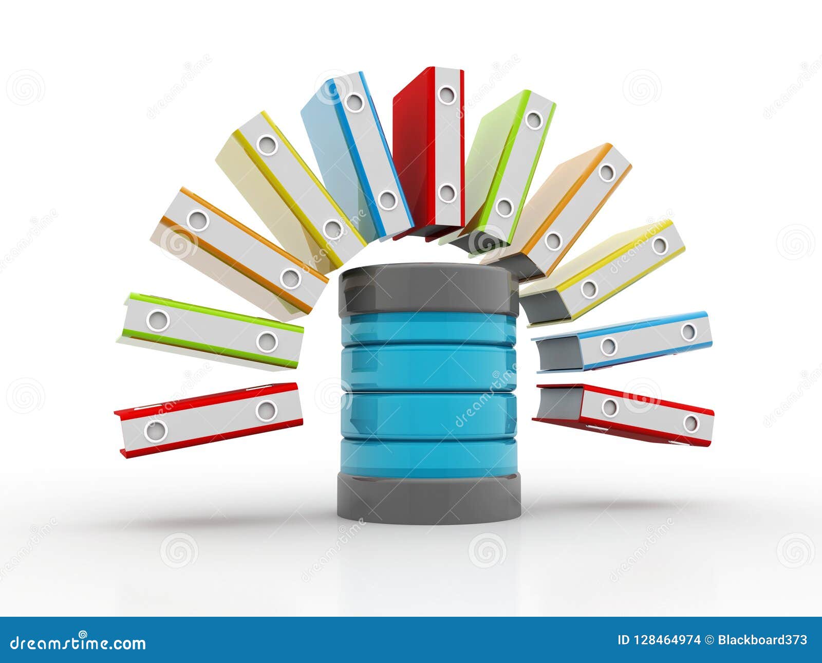 Database or Archive Concept. Data Storage. Storage Concept. 3d Render Stock