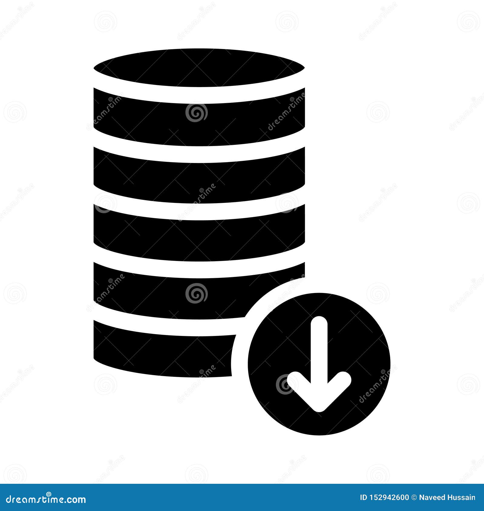 Database Glyph Flat Vector Icon Stock Vector - Illustration of website ...