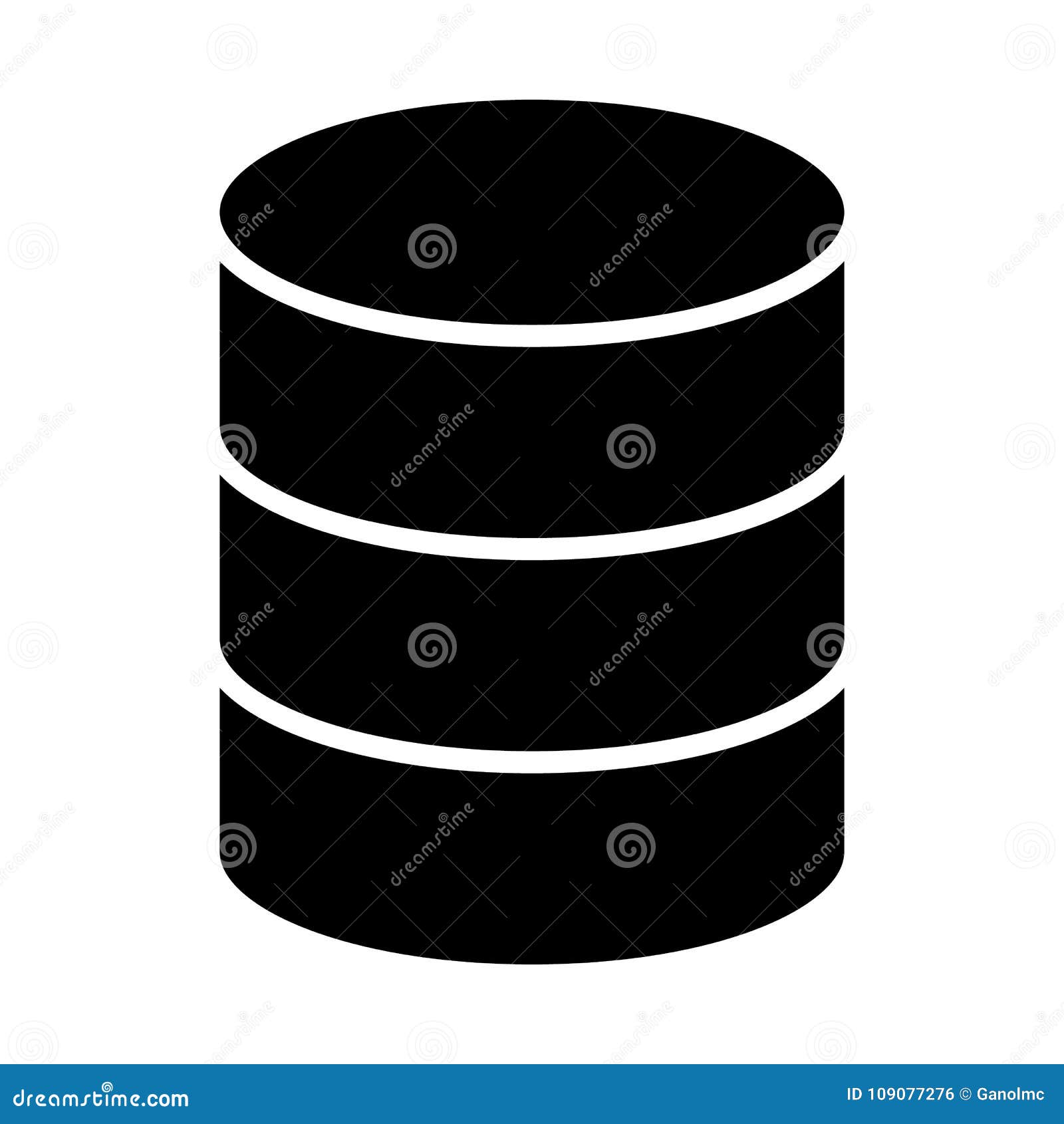 Database Icon. Simple Minimal 96x96 Pictogram Stock Vector