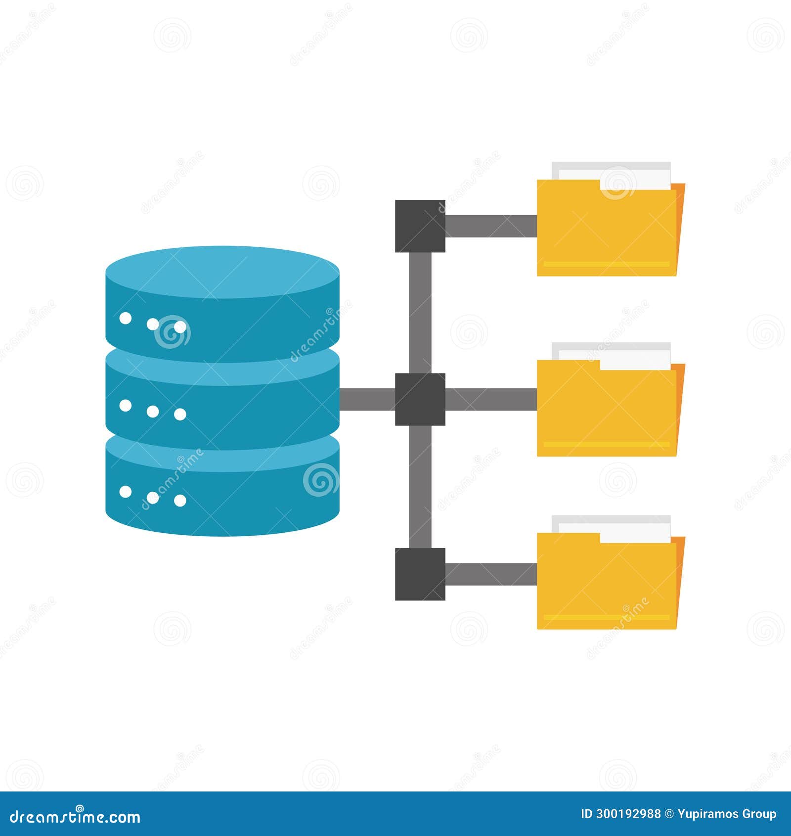 Database Illustration Of Server And Folders Stock Illustration Database Illustration Of Server And Folders Stock Illustration