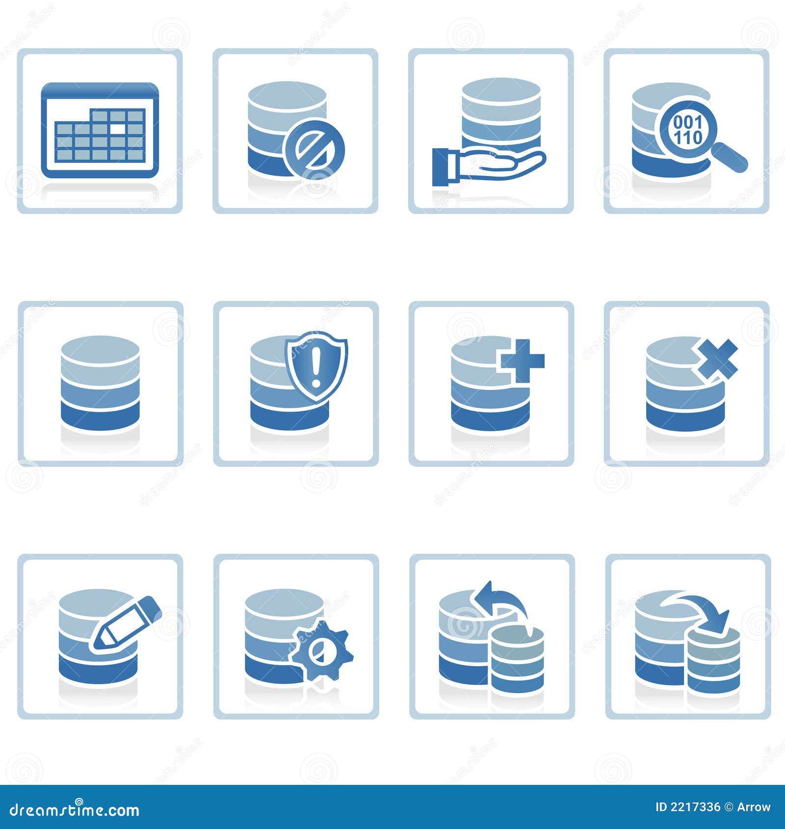 database management icon stock illustration illustration of hand