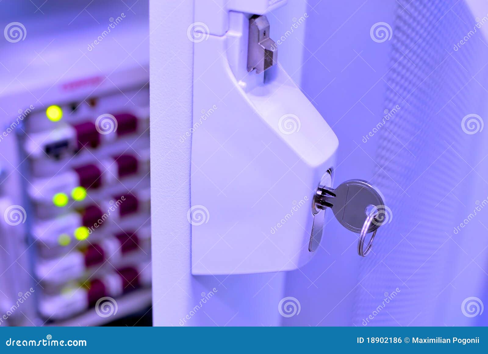 The Database Server Is In The Rack Of The Data Center. Modern Computer