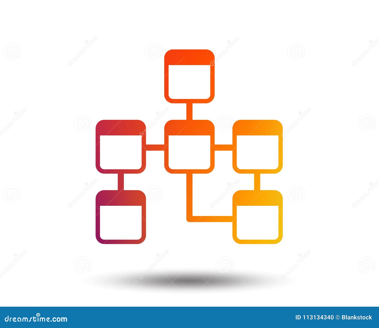 Database Sign Icon Relational Database Schema Stock Vector Illustration Of Charts Concept