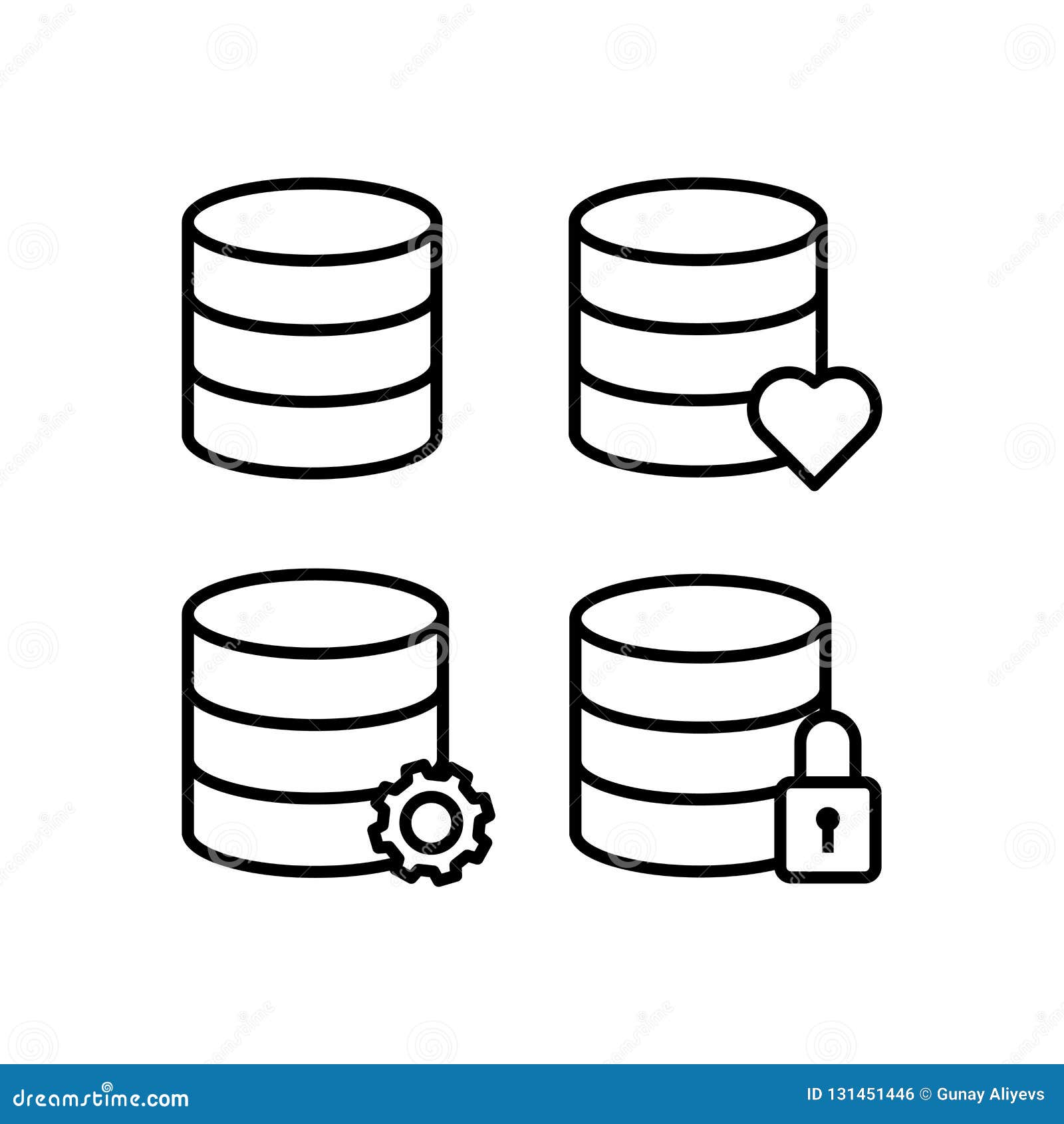 Date, Base, Lock, Settings, Heart Sign Icons. Element Of ...