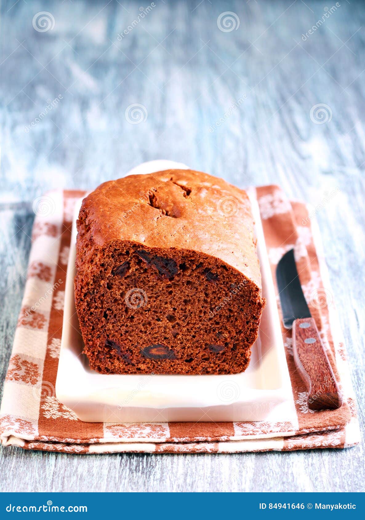 Date and Chocolate Cake Loaf Stock Photo Image of homemade, dessert