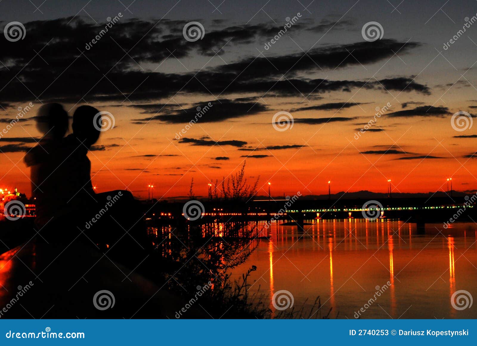 Date near river stock image. Image of love, couple, night - 2740253