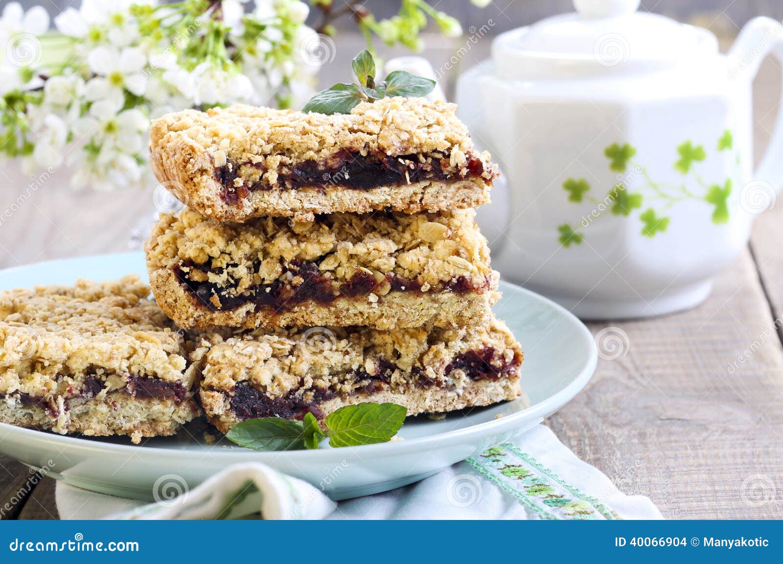 Date and oat bars stock photo. Image of filling, dessert 40066904