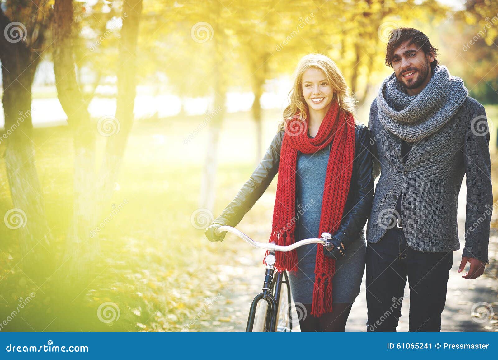 Dates with bicycle stock image. Image of casual, date 61065241