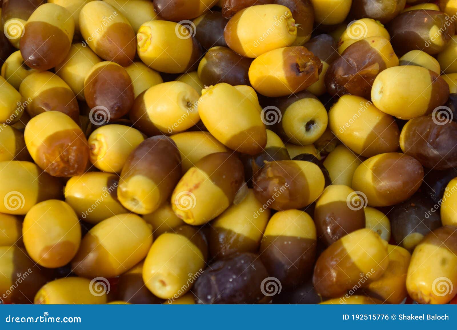 Dates Fruit Sweet Fresh Food Healthy in Market, Nature Energy Source Wallpaper Background Stock