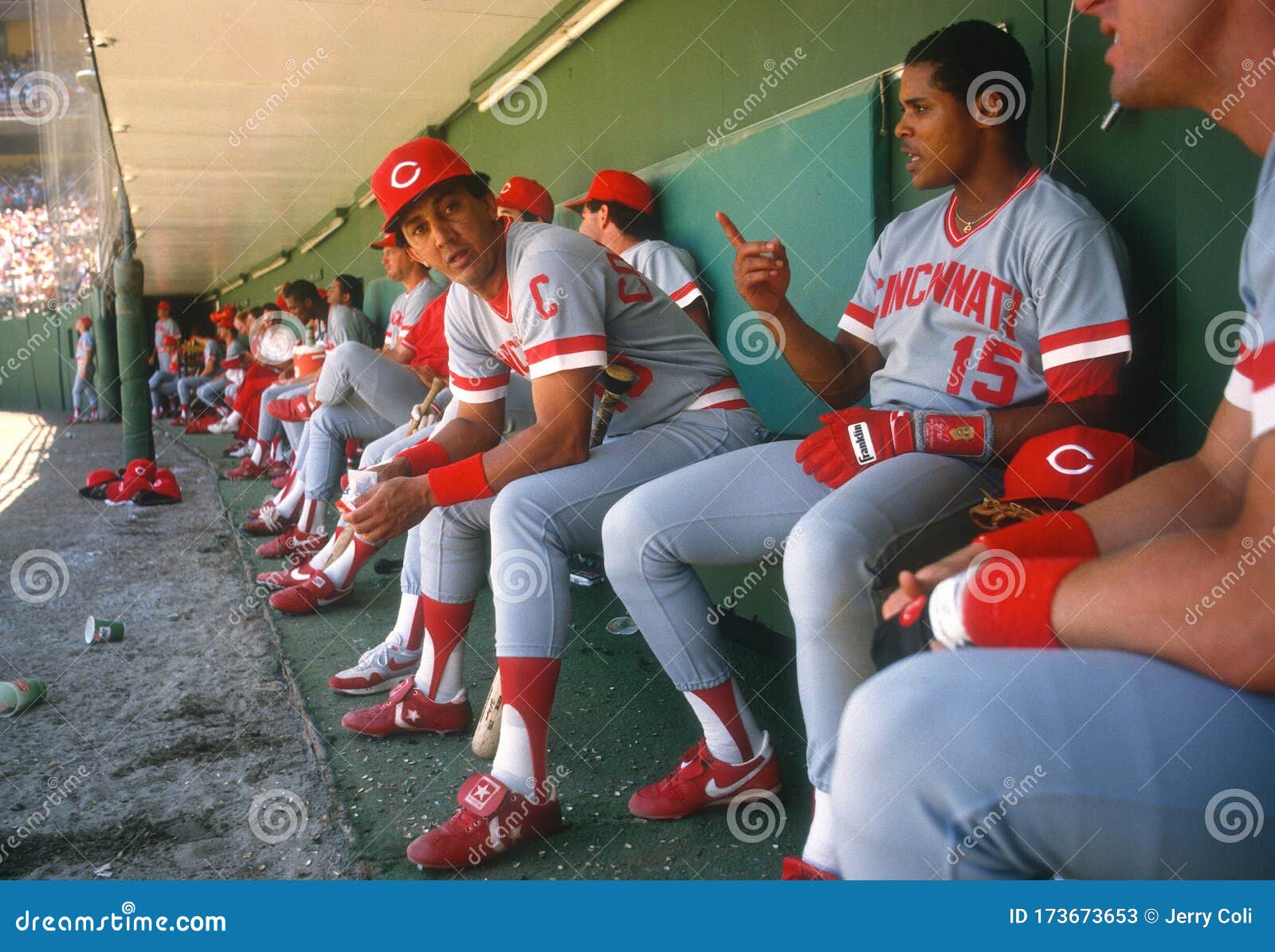 Dave Concepcion and Barry Larkin Editorial Stock Photo Image of