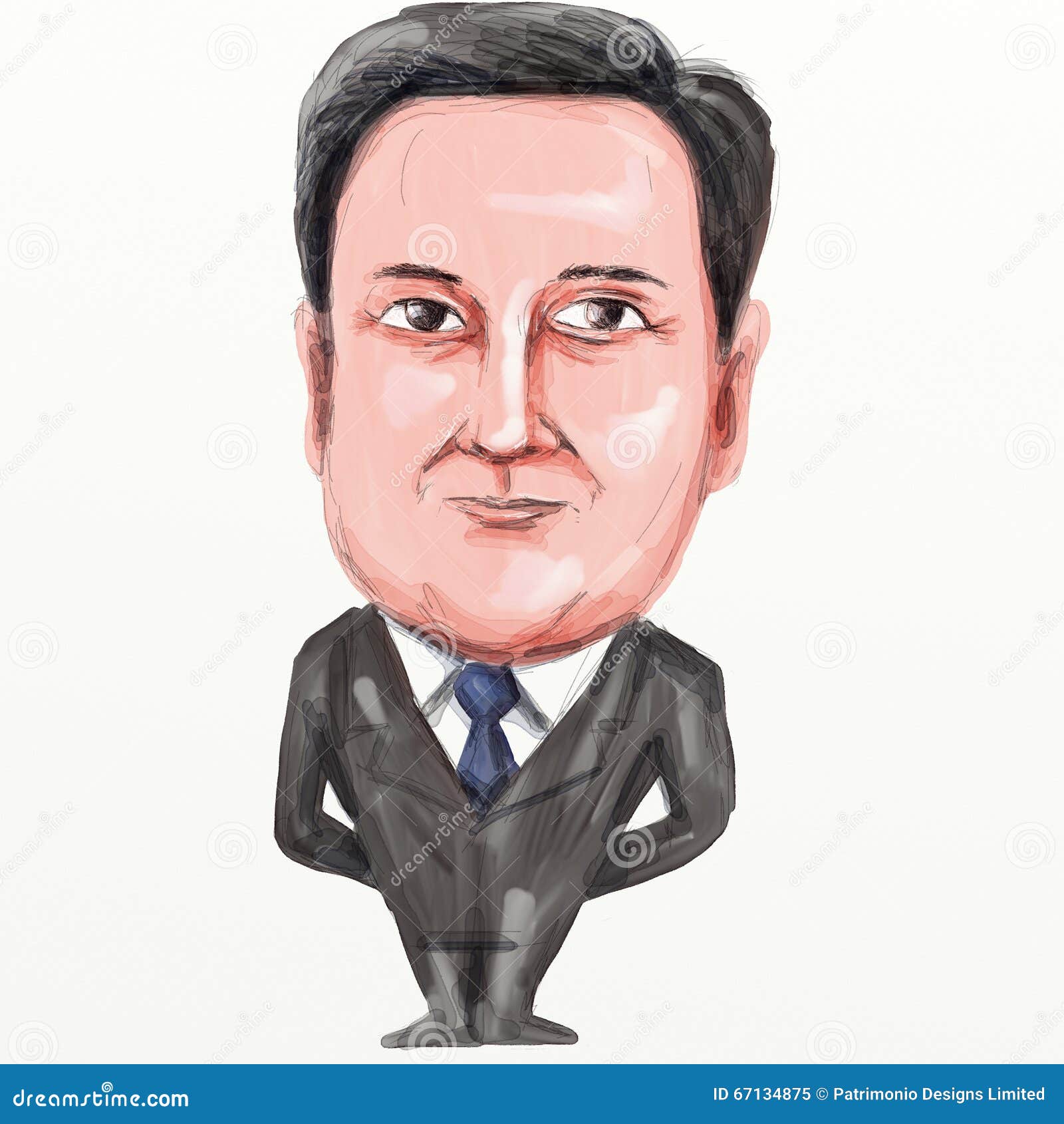 David Cameron British Prime Minister Cartoon Redaktionelles Bild